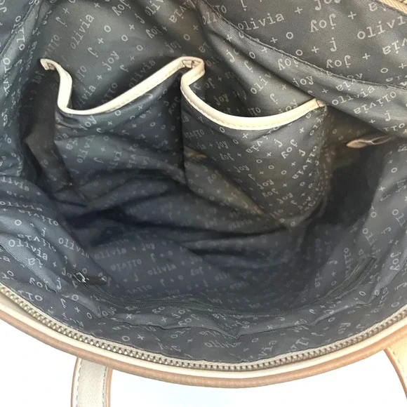 Olivia +‎ Joy Tote Bag Purse Work Travel Shoulder Bag Faux Leather - Picture 7 of 11